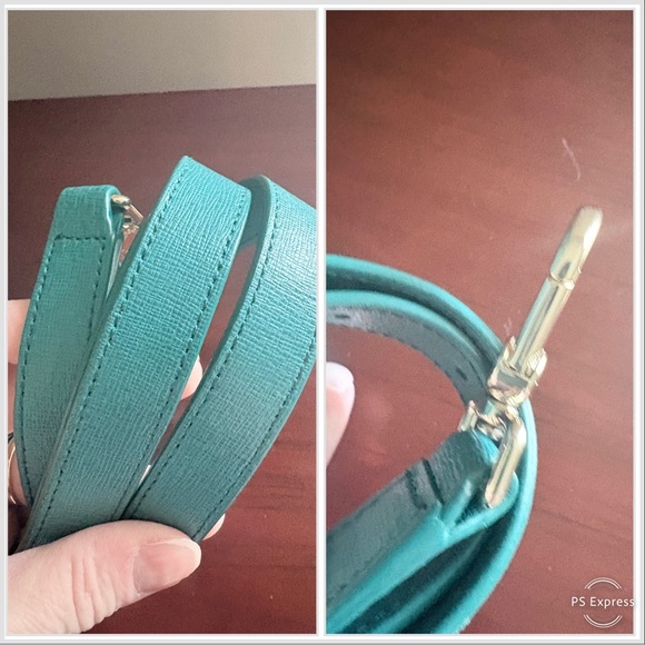 Furla Agata Leather Satchel in Teal Blue. LNC - Picture 7 of 16